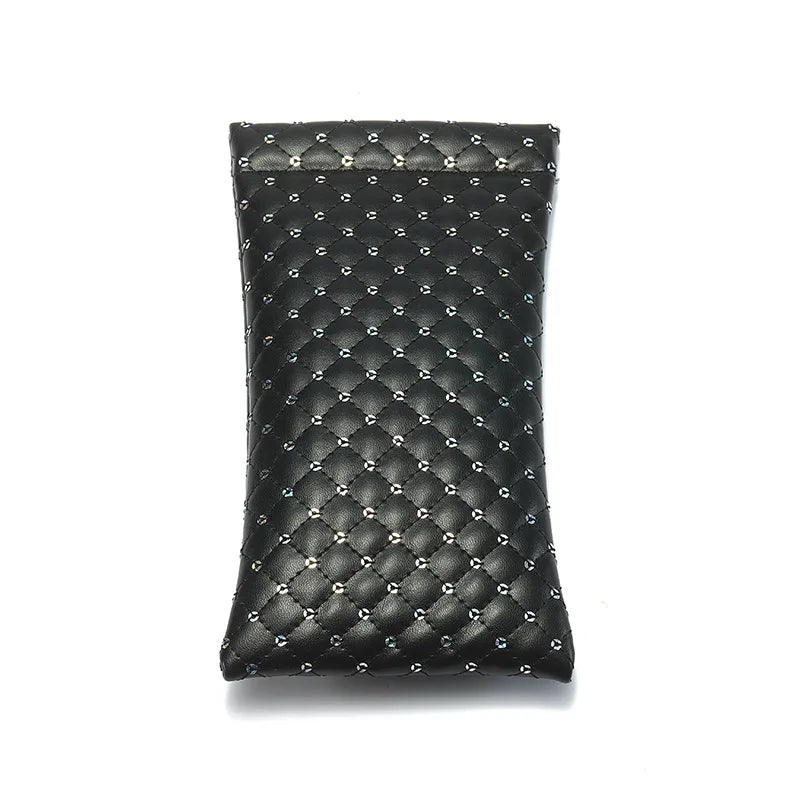 Super New Sequins Glasses Bag Women Thick Soft Glasses Case Men Large Diameter Portable Sunglasses Storage Bag
