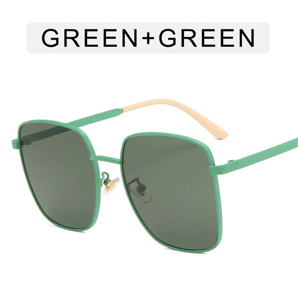 UV400 Square Women's Sunglasses Clear Colored Lens Glasses 2023 Brand Designer Korea Style Eyeglasses Female Eyewear