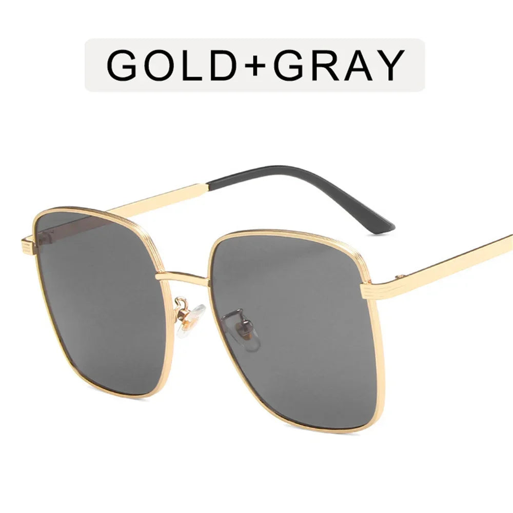UV400 Square Women's Sunglasses Clear Colored Lens Glasses 2023 Brand Designer Korea Style Eyeglasses Female Eyewear