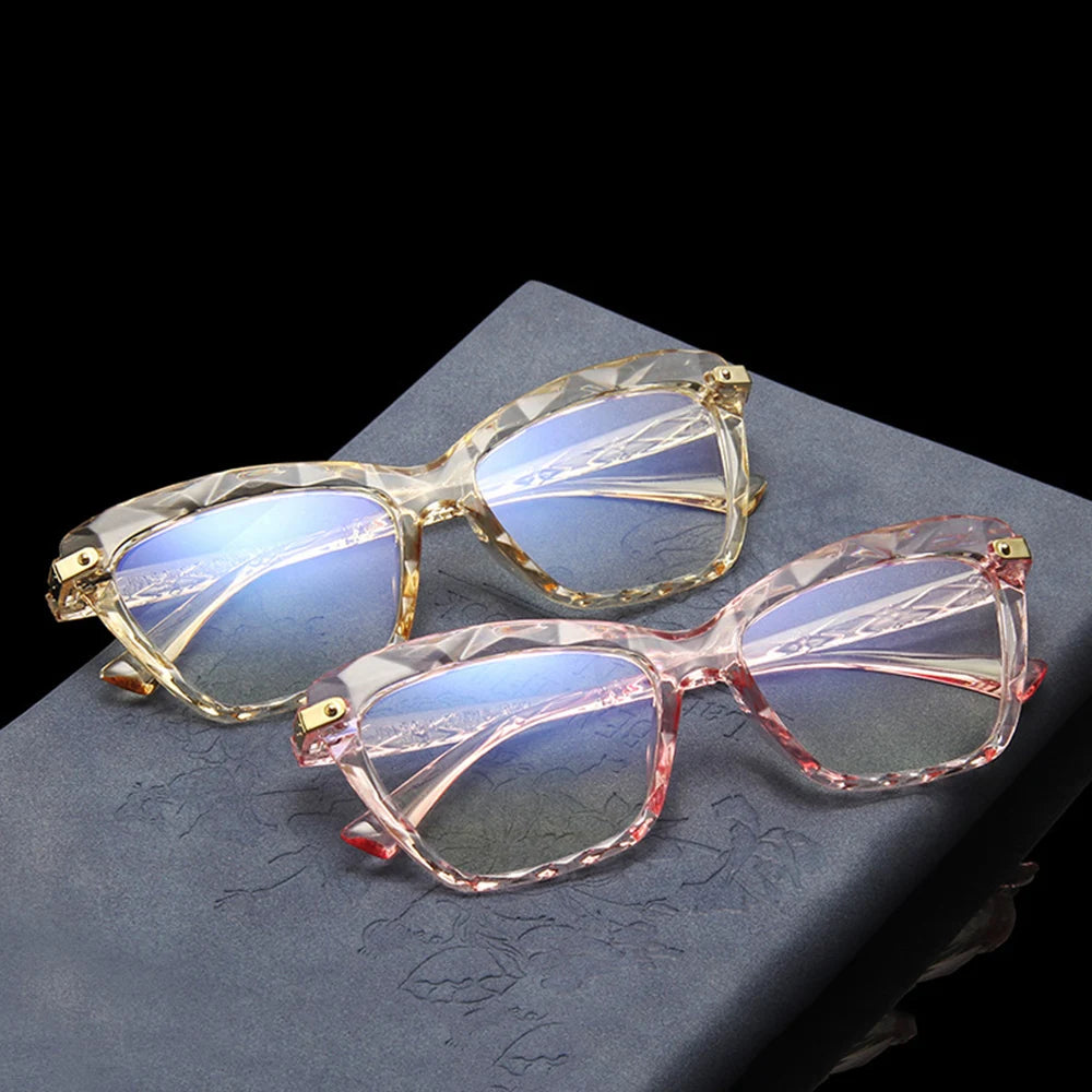 Women Cat Eye Anti Blue Light Glasses Cat Eye Black Frame Blue Light Blocking Computer Clear Lens Eyewear Eyeglasses