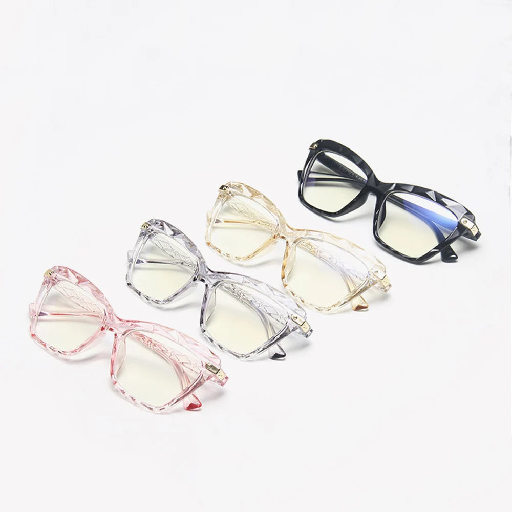 Women Cat Eye Anti Blue Light Glasses Cat Eye Black Frame Blue Light Blocking Computer Clear Lens Eyewear Eyeglasses