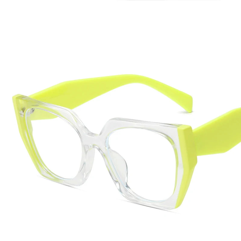 XJiea Designer Leopard Print Stitching Colors Anti-blue Light Glasses For Women Cat Eye Computer Blue Ray Blocking Eyeglasses