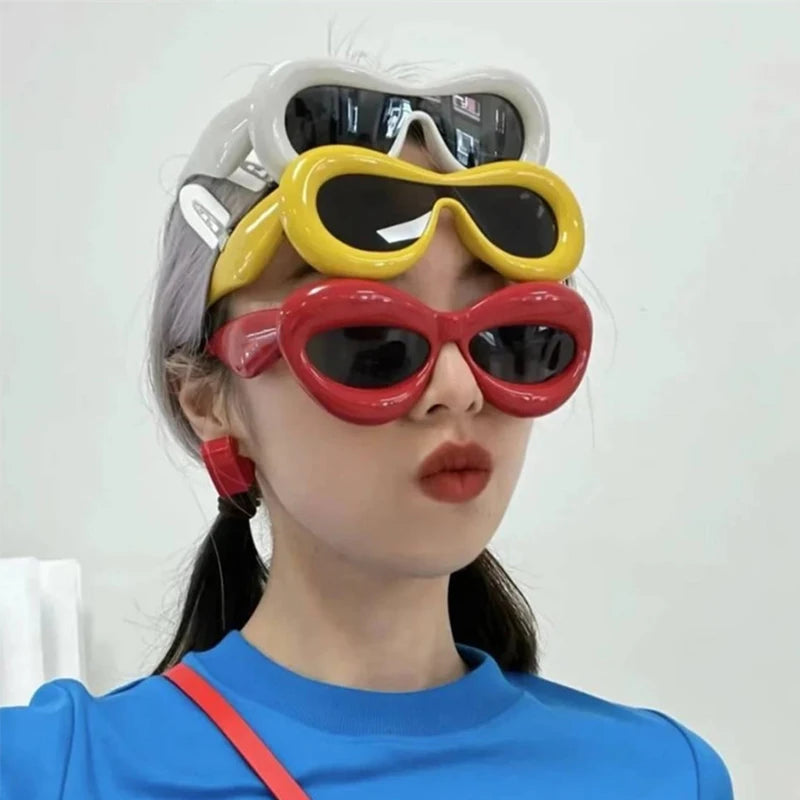 XJiea Sunglasses Women 2024 Designer Big Frame Men Sun Glasses Trendy Oval Unisex Outdoor Shades Driving Eyeglasse