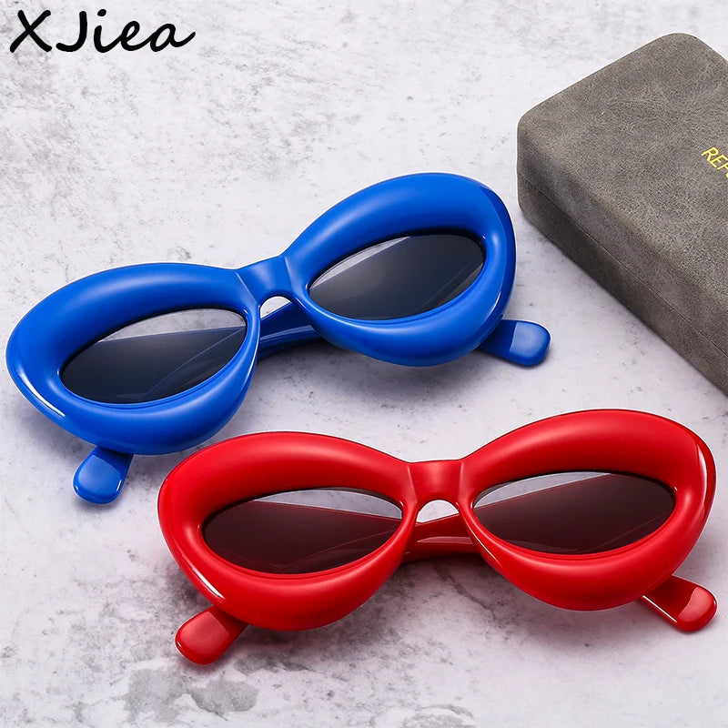 XJiea Sunglasses Women 2024 Designer Big Frame Men Sun Glasses Trendy Oval Unisex Outdoor Shades Driving Eyeglasse