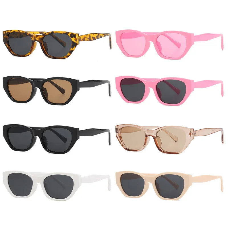 Y2k Street Style Cat Eye Sunglasses Women Men Vintage Eyewear Luxury Brand Designer Sun Glasses Irregular Frame Shades Festival