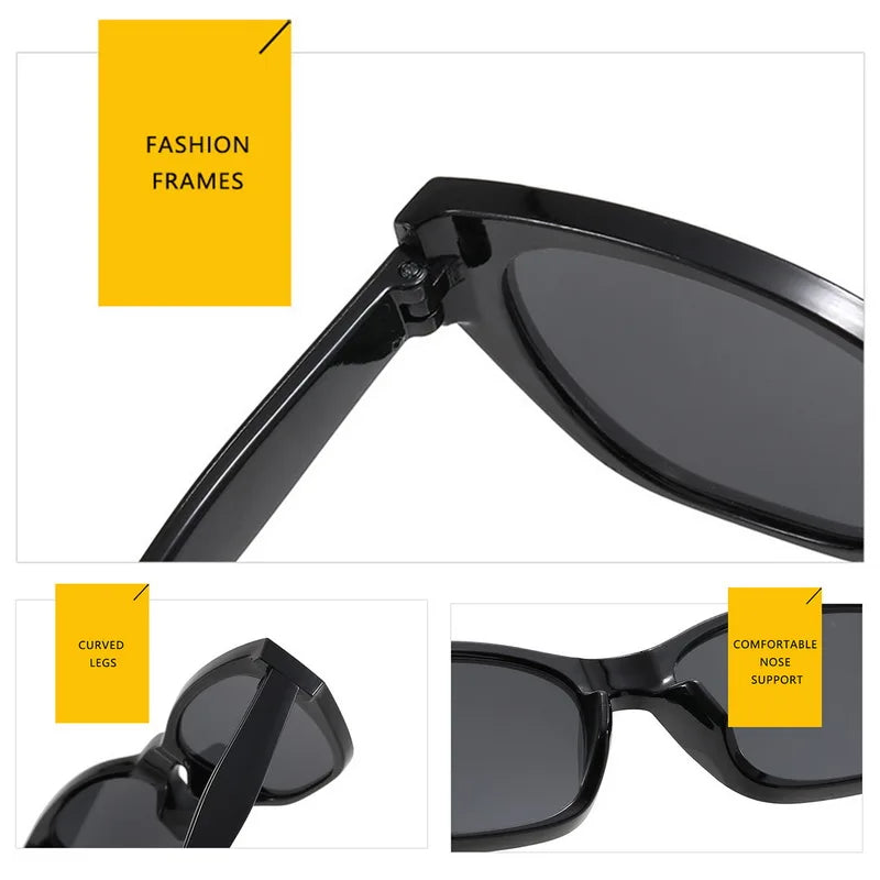 Y2k Street Style Cat Eye Sunglasses Women Men Vintage Eyewear Luxury Brand Designer Sun Glasses Irregular Frame Shades Festival